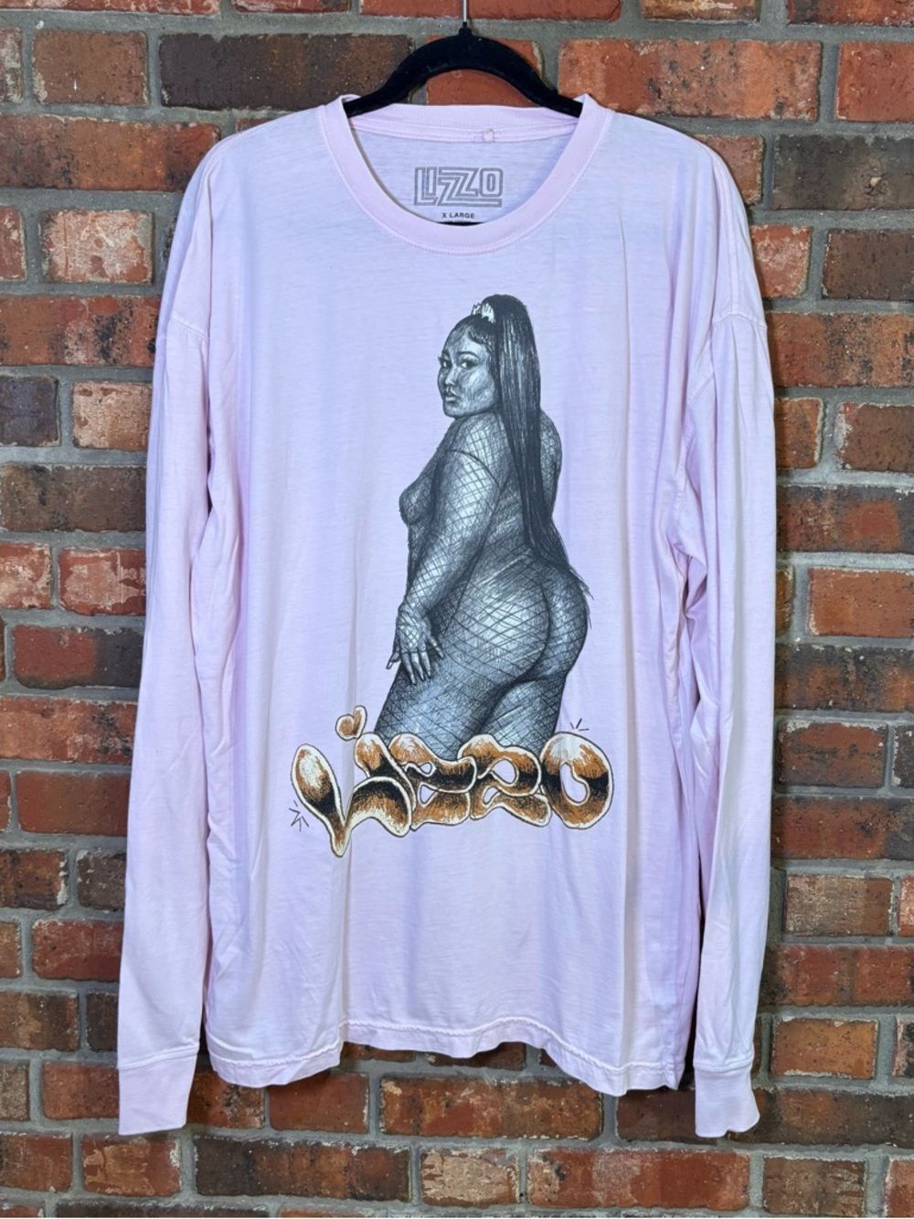 Lizzo official womens Special tour 2023 merch long sleeve t-shirt pink XL
